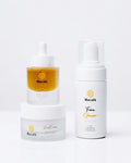 Bundle skincare Macalù: crema, siero e mousse detergente