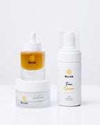 Bundle skincare Macalù: crema, siero e mousse detergente