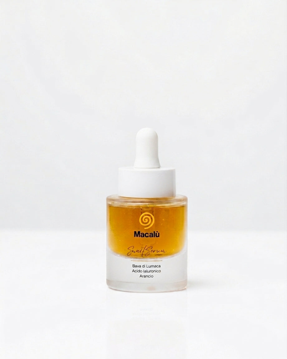 Macalù Siero Viso Rigenerante alla Bava di Lumaca, packaging principale